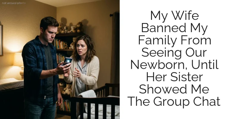 My Wife Banned My Family From Seeing Our Newborn, Until Her Sister Showed Me The Group Chat