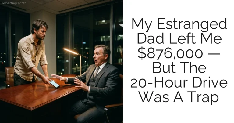 My Estranged Dad Left Me $876,000 — But The 20-Hour Drive Was A Trap