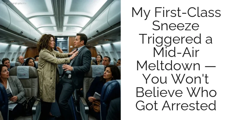 My First-Class Sneeze Triggered a Mid-Air Meltdown — You Won't Believe Who Got Arrested