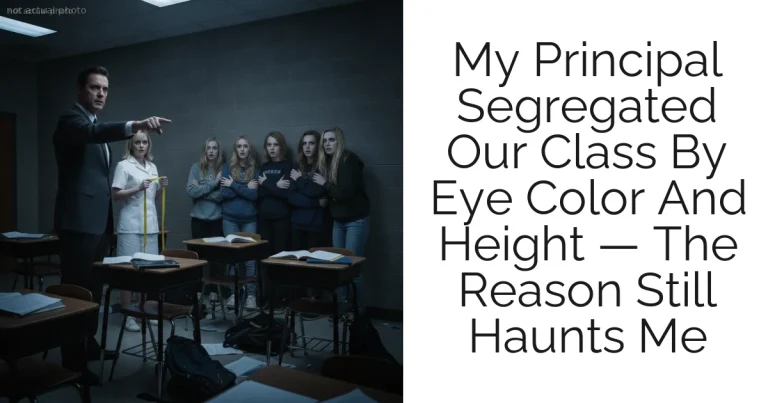 My Principal Segregated Our Class By Eye Color And Height — The Reason Still Haunts Me