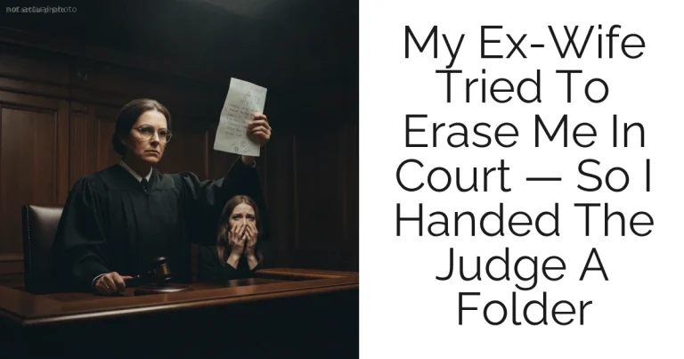 My Ex-Wife Tried To Erase Me In Court — So I Handed The Judge A Folder