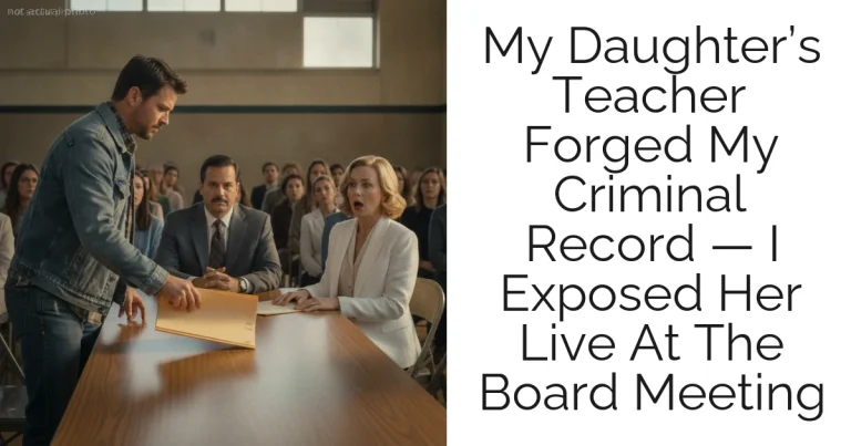My Daughter’s Teacher Forged My Criminal Record — I Exposed Her Live At The Board Meeting