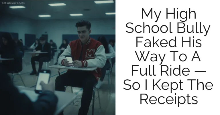 My High School Bully Faked His Way To A Full Ride — So I Kept The Receipts