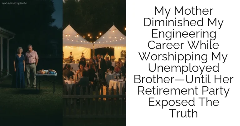 My Mother Diminished My Engineering Career While Worshipping My Unemployed Brother—Until Her Retirement Party Exposed The Truth