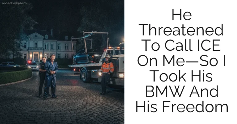 He Threatened To Call ICE On Me—So I Took His BMW And His Freedom