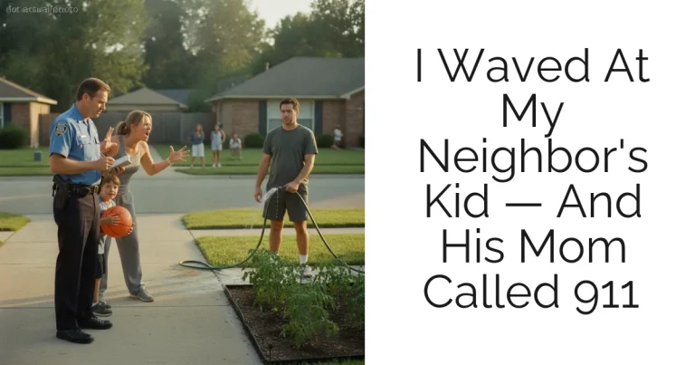 I Waved At My Neighbor's Kid — And His Mom Called 911