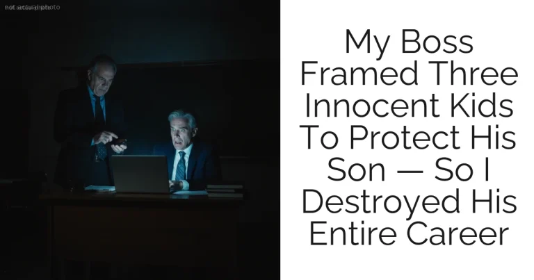 My Boss Framed Three Innocent Kids To Protect His Son — So I Destroyed His Entire Career