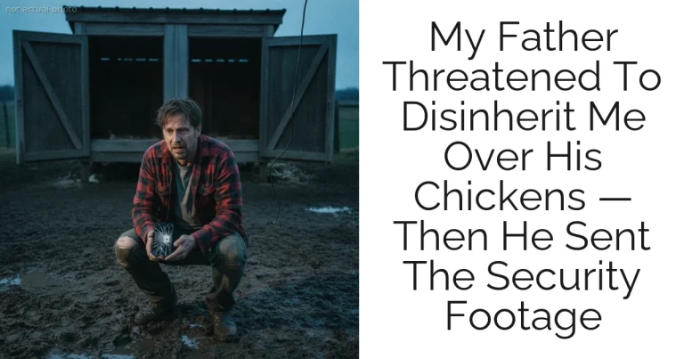 My Father Threatened To Disinherit Me Over His Chickens — Then He Sent The Security Footage