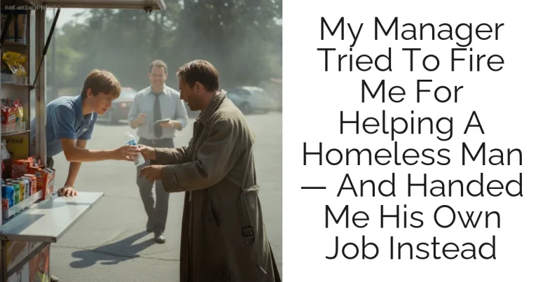 My Manager Tried To Fire Me For Helping A Homeless Man — And Handed Me His Own Job Instead