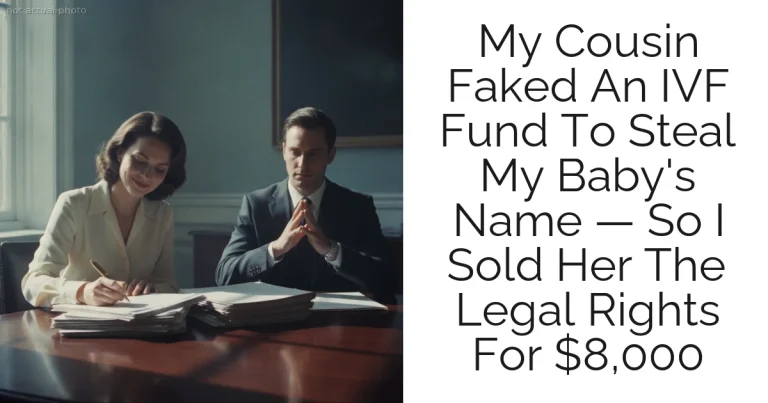 My Cousin Faked An IVF Fund To Steal My Baby's Name — So I Sold Her The Legal Rights For $8,000