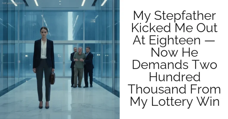 My Stepfather Kicked Me Out At Eighteen — Now He Demands Two Hundred Thousand From My Lottery Win