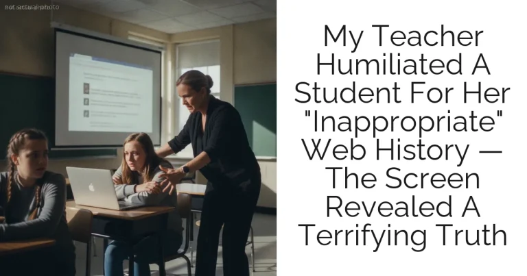 My Teacher Humiliated A Student For Her "Inappropriate" Web History — The Screen Revealed A Terrifying Truth