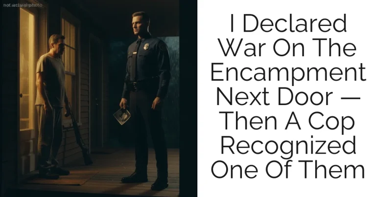 I Declared War On The Encampment Next Door — Then A Cop Recognized One Of Them