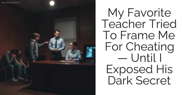 My Favorite Teacher Tried To Frame Me For Cheating — Until I Exposed His Dark Secret