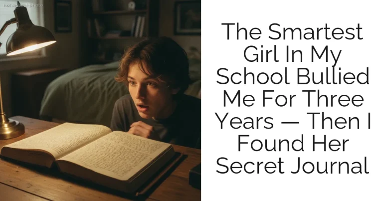 The Smartest Girl In My School Bullied Me For Three Years — Then I Found Her Secret Journal