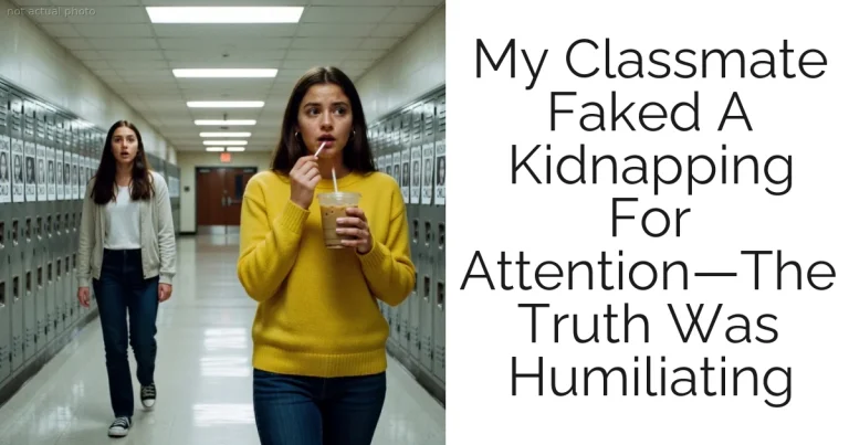 My Classmate Faked A Kidnapping For Attention—The Truth Was Humiliating