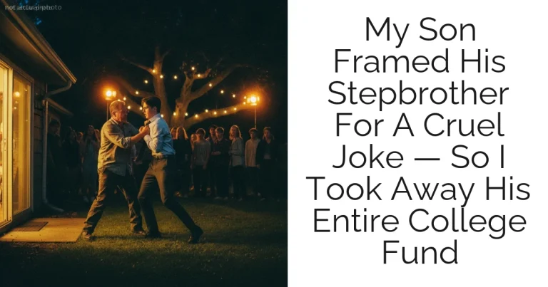 My Son Framed His Stepbrother For A Cruel Joke — So I Took Away His Entire College Fund