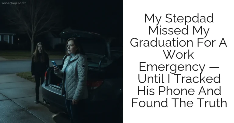My Stepdad Missed My Graduation For A Work Emergency — Until I Tracked His Phone And Found The Truth