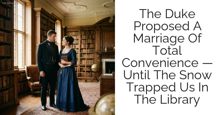 The Duke Proposed A Marriage Of Total Convenience — Until The Snow Trapped Us In The Library