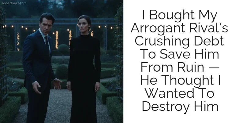 I Bought My Arrogant Rival's Crushing Debt To Save Him From Ruin — He Thought I Wanted To Destroy Him