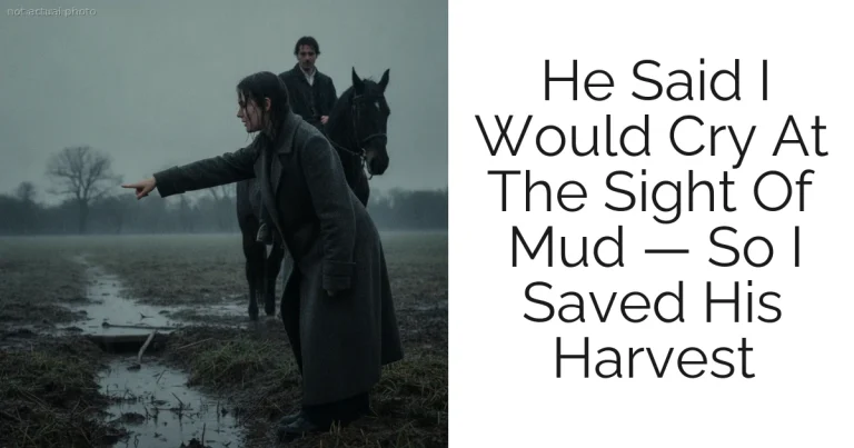 He Said I Would Cry At The Sight Of Mud — So I Saved His Harvest
