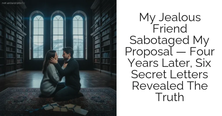 My Jealous Friend Sabotaged My Proposal — Four Years Later, Six Secret Letters Revealed The Truth
