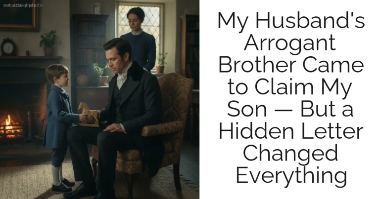 My Husband's Arrogant Brother Came to Claim My Son — But a Hidden Letter Changed Everything
