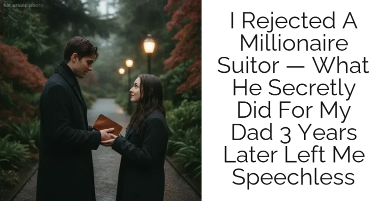 I Rejected A Millionaire Suitor — What He Secretly Did For My Dad 3 Years Later Left Me Speechless