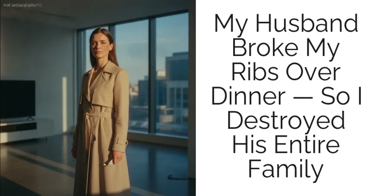 My Husband Broke My Ribs Over Dinner — So I Destroyed His Entire Family