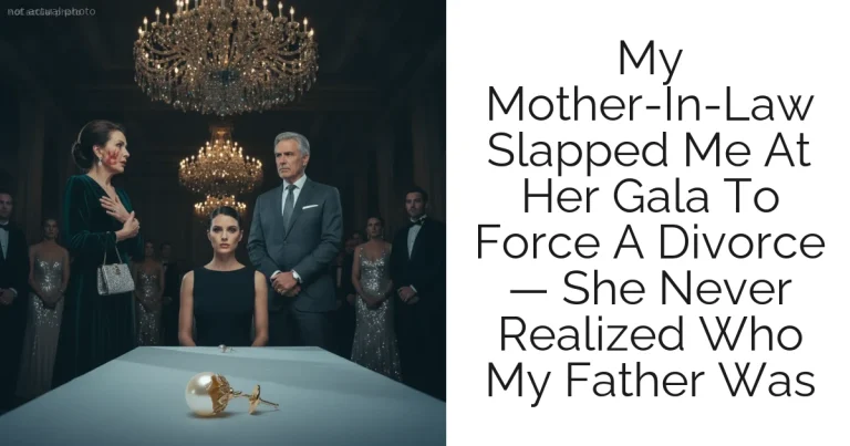My Mother-In-Law Slapped Me At Her Gala To Force A Divorce — She Never Realized Who My Father Was