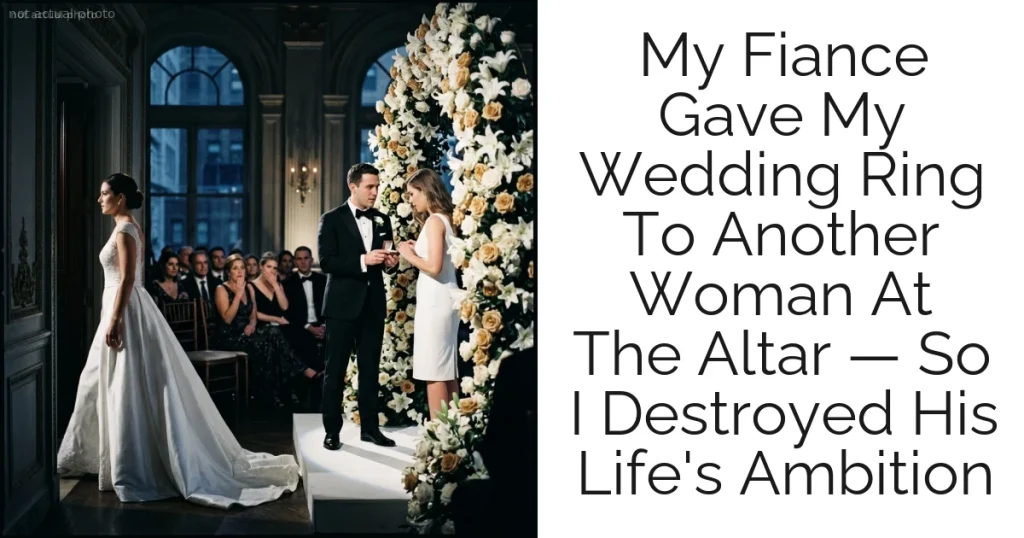 My Fiance Gave My Wedding Ring To Another Woman At The Altar — So I Destroyed His Life's Ambition