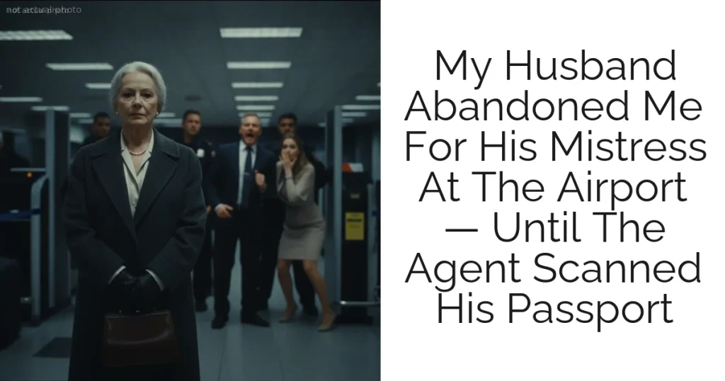 My Husband Abandoned Me For His Mistress At The Airport — Until The Agent Scanned His Passport