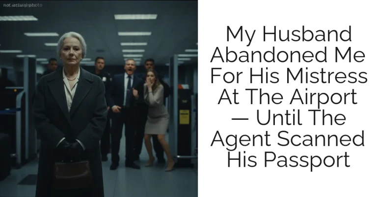 My Husband Abandoned Me For His Mistress At The Airport — Until The Agent Scanned His Passport