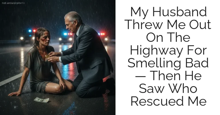 My Husband Threw Me Out On The Highway For Smelling Bad — Then He Saw Who Rescued Me