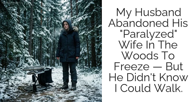 My Husband Abandoned His "Paralyzed" Wife In The Woods To Freeze — But He Didn't Know I Could Walk.
