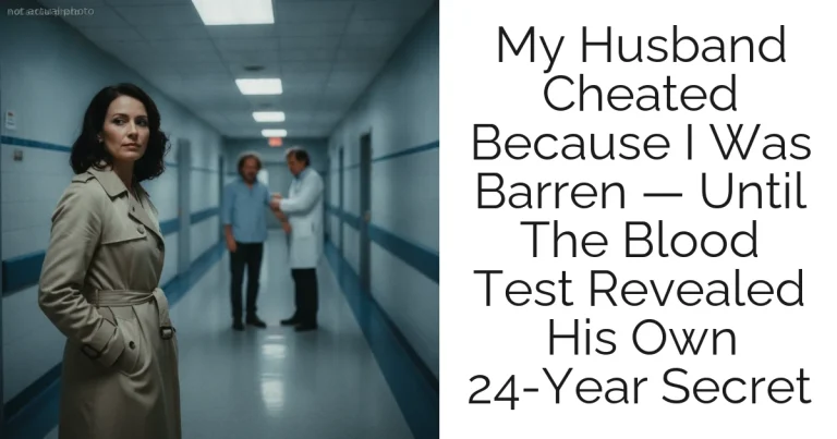 My Husband Cheated Because I Was Barren — Until The Blood Test Revealed His Own 24-Year Secret