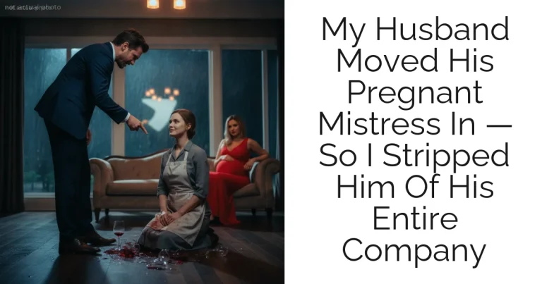 My Husband Moved His Pregnant Mistress In — So I Stripped Him Of His Entire Company