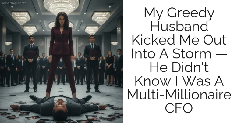 My Greedy Husband Kicked Me Out Into A Storm — He Didn't Know I Was A Multi-Millionaire CFO