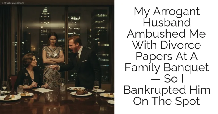 My Arrogant Husband Ambushed Me With Divorce Papers At A Family Banquet — So I Bankrupted Him On The Spot