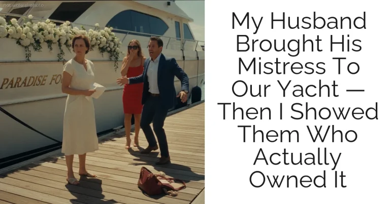 My Husband Brought His Mistress To Our Yacht — Then I Showed Them Who Actually Owned It