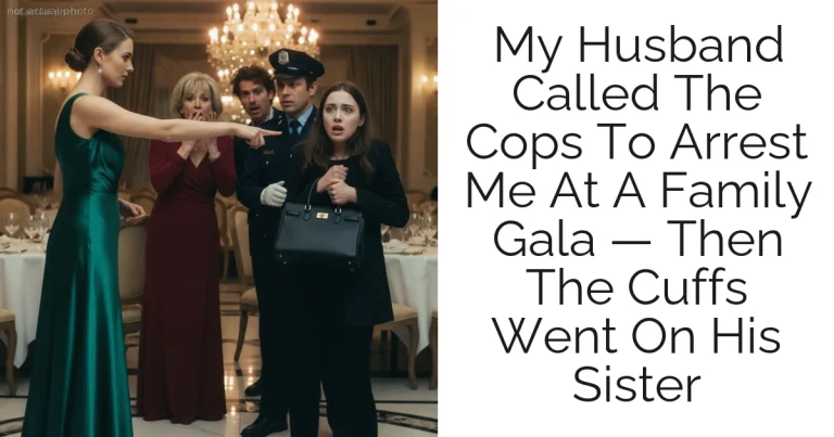 My Husband Called The Cops To Arrest Me At A Family Gala — Then The Cuffs Went On His Sister