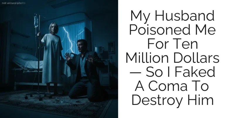 My Husband Poisoned Me For Ten Million Dollars — So I Faked A Coma To Destroy Him