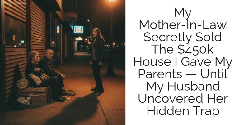 My Mother-In-Law Secretly Sold The $450k House I Gave My Parents — Until My Husband Uncovered Her Hidden Trap