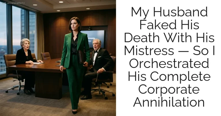 My Husband Faked His Death With His Mistress — So I Orchestrated His Complete Corporate Annihilation