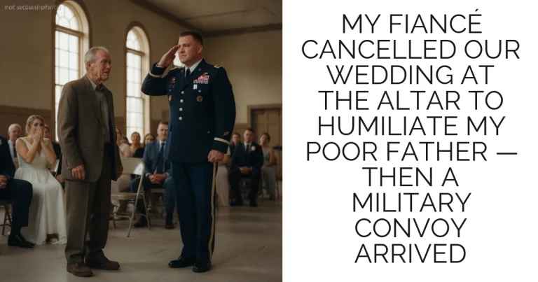 MY FIANCÉ CANCELLED OUR WEDDING AT THE ALTAR TO HUMILIATE MY POOR FATHER — THEN A MILITARY CONVOY ARRIVED