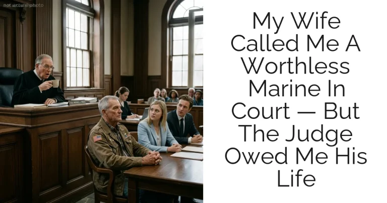 My Wife Called Me A Worthless Marine In Court — But The Judge Owed Me His Life