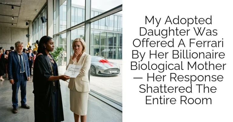 My Adopted Daughter Was Offered A Ferrari By Her Billionaire Biological Mother — Her Response Shattered The Entire Room