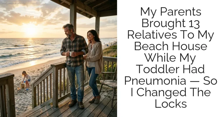 My Parents Brought 13 Relatives To My Beach House While My Toddler Had Pneumonia — So I Changed The Locks