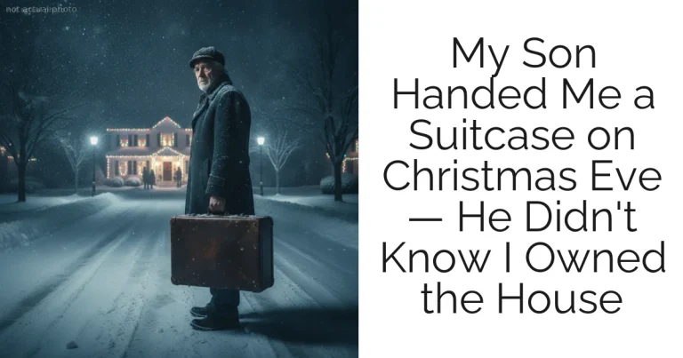 My Son Handed Me a Suitcase on Christmas Eve — He Didn't Know I Owned the House