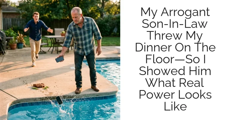 My Arrogant Son-In-Law Threw My Dinner On The Floor—So I Showed Him What Real Power Looks Like